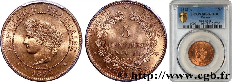 III REPUBLIC
Type : 5 centimes Cérès 
Date : 1893 
Mint name / Town : Paris 
Qua...