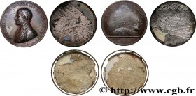 CONSULATE
Type : Médaille, paix de Lunéville, lot de deux tirages unifaces 
Date : An 9 (1800-1801) 
Mint name / Town : Paris 
Metal : bronzed tin 
Di...