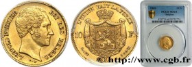 BELGIUM - KINGDOM OF BELGIUM - LEOPOLD I
Type : 10 Francs or, tête nue 
Date : 1849 
Mint name / Town : Bruxelles 
Quantity minted : 37000 
Metal : go...