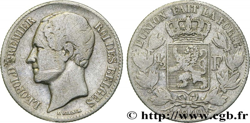 BELGIUM - KINGDOM OF BELGIUM - LEOPOLD I
Type : 1/2 Francs tête nue 
Date : 1849...