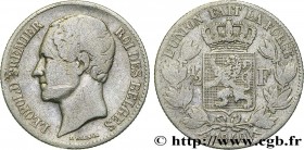 BELGIUM - KINGDOM OF BELGIUM - LEOPOLD I
Type : 1/2 Francs tête nue 
Date : 1849 
Mint name / Town : Bruxelles 
Quantity minted : 210000 
Metal : silv...