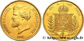 BRAZIL - EMPIRE OF BRAZIL - PETER II
Type : 20.000 Reis 
Date : 1867 
Mint name / Town : Rio de Janeiro 
Quantity minted : - 
Metal : gold 
Millesimal...