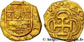 SPAIN - KINGDOM OF SPAIN - PHILIP II
Type : Escudo 
Date : n.d. 
Mint name / Town : Séville 
Metal : gold 
Diameter : 16,5  mm
Orientation dies : 12  ...