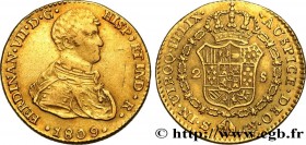 SPAIN - KINGDOM OF SPAIN - FERDINAND VII
Type : 2 Escudos 
Date : 1809 
Mint name / Town : Séville 
Metal : gold 
Millesimal fineness : 875  ‰
Diamete...