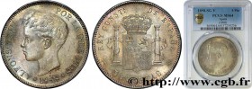 SPAIN - KINGDOM OF SPAIN - ALFONSO XIII
Type : 5 Pesetas, 3e type 
Date : 1898 
Mint name / Town : Madrid 
Quantity minted : 39977378 
Metal : silver ...