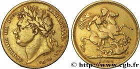 GREAT BRITAIN - GEORGE IV
Type : Souverain 
Date : 1822 
Mint name / Town : Londres 
Quantity minted : 5357000 
Metal : gold 
Millesimal fineness : 91...