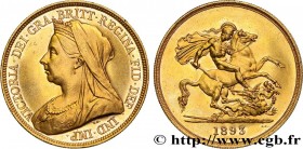 GREAT-BRITAIN - VICTORIA
Type : 5 Pounds (cinq souverains) 
Date : 1893 
Mint name / Town : Londres 
Quantity minted : 20405 
Metal : gold 
Millesimal...