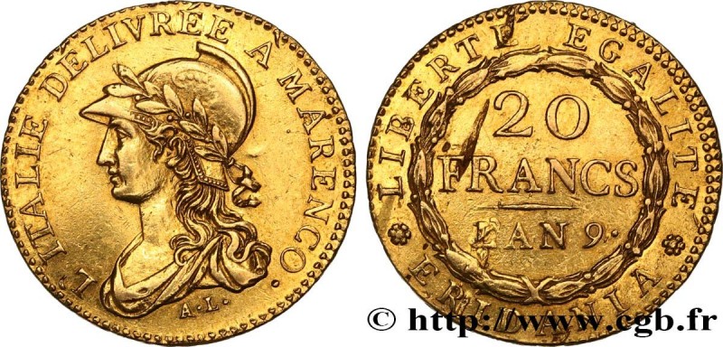 ITALY - SUBALPINE GAUL
Type : 20 francs Marengo 
Date : An 9 (1800-1801) 
Mint n...