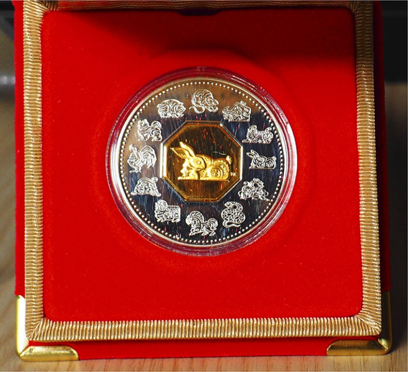 CANADA - 1999 - 15 Dollari “Lunar coin - Astrologia cinese, Coniglio” Con scatol...