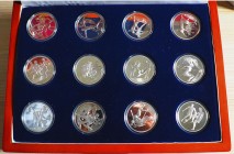 GRECIA - 2004 - 10 Euro Serie 12 es. “Olimpiadi di Atene” Con scatola e certificato/i Proof