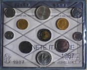 ITALIA - 1987 - Serie 11 valori + serie privata 7 valori In confezione, con certificato/i FDC