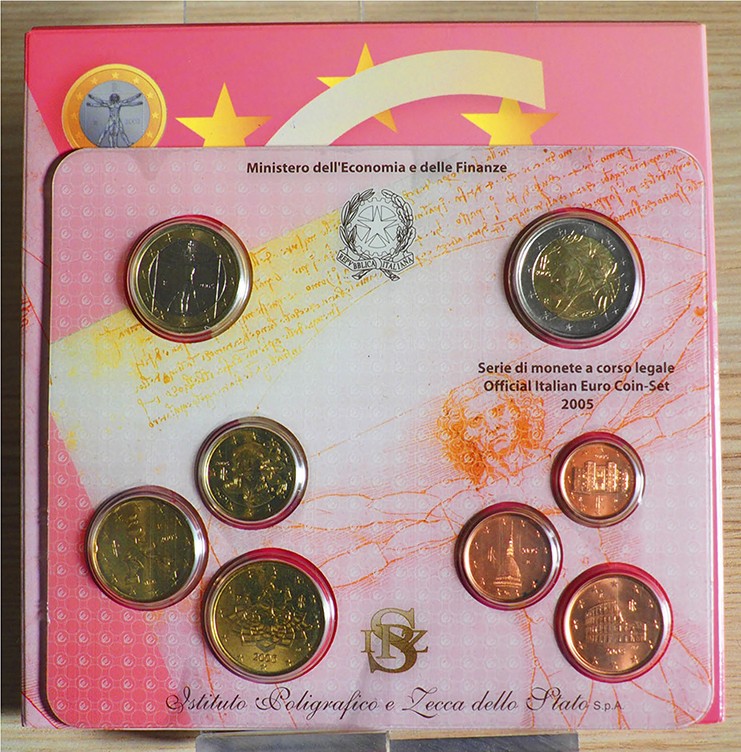 ITALIA - 2005 - Serie 8 valori In confezione, con certificato/i FDC