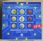 ITALIA - 2010 - Serie 9 valori In confezione, con certificato/i FDC
