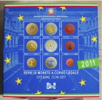 ITALIA - 2011 - Serie 9 valori In confezione, con certificato/i FDC
