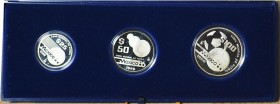 MESSICO - 1986 - 100 Pesos, 50 Pesos e 25 Pesos “Messico 1986” IV serie Con scatola e certificato/i Proof