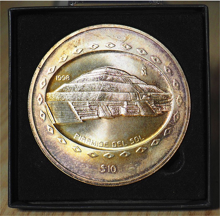MESSICO - 1998 - 10 Pesos 5 Once “Piramide del Sol” Con scatola FDC