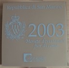 SAN MARINO - 2003 - Serie 9 valori In confezione FDC