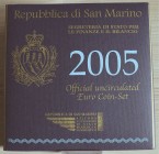 SAN MARINO - 2005 - Serie 9 valori In confezione FDC