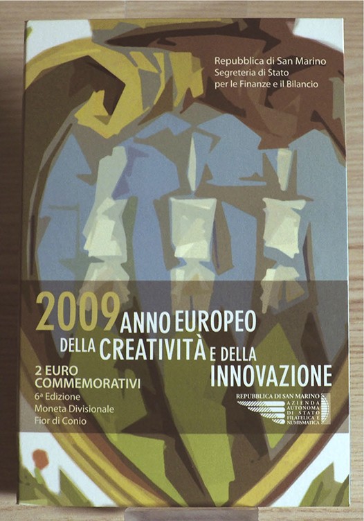 SAN MARINO - 2009 - 2 Euro “Anno europeo della creatività e della innovazione” C...