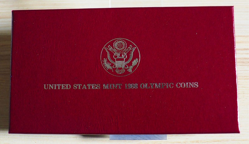 U.S.A. - 1988 - 1 Dollaro “Olimpiadi - Fiaccole” Con scatola e certificato/i FDC...
