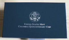 U.S.A. - 1992 - 1 Dollaro “Columbus Quincentenary” Con scatola e certificato/i Proof