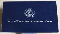 U.S.A. - 1995 - 1 Dollaro e 1/2 Dollaro “World War II” Con scatola e certificato/i Proof