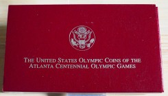 U.S.A. - 1995 - 1 Dollaro “Ciclismo” e 1 Dollaro “Corsa” dei Giochi olimpici di Atlanta Con scatola e certificato/i Proof