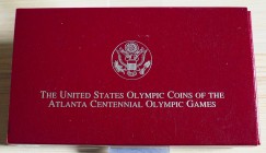 U.S.A. - 1996 - 1 Dollaro “Salto in alto” e 1 Dollaro “Canottaggio” dei Giochi olimpici di Atlanta Con scatola e certificato/i Proof