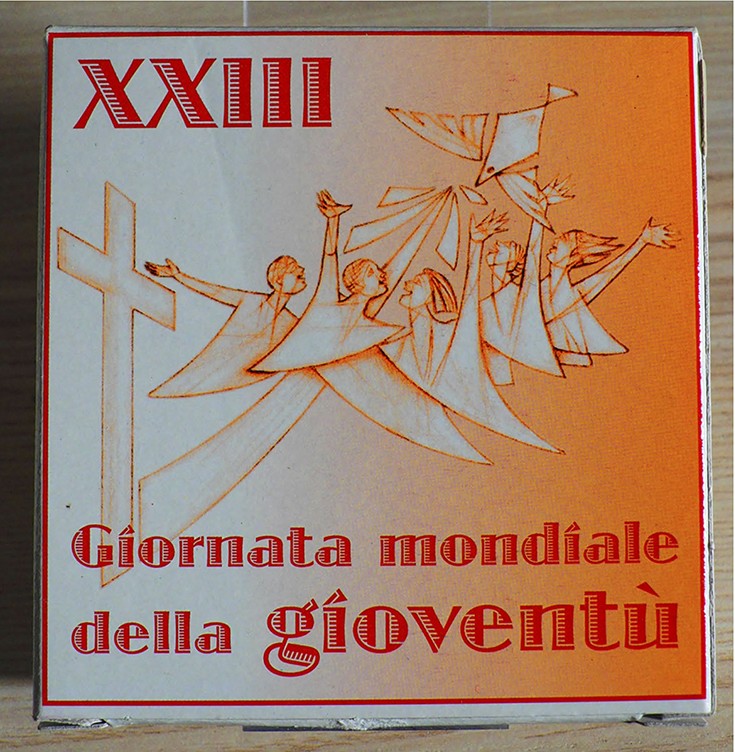 VATICANO - 2008 - 5 Euro “XXIII giornata mondiale della gioventù” Con scatola e ...