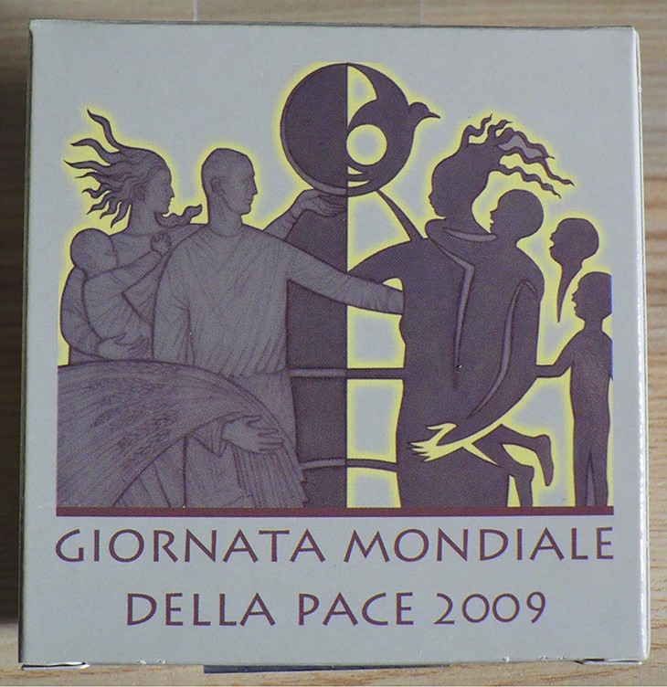 VATICANO - 2009 - 5 Euro “Giornata mondiale della pace” Con scatola e certificat...