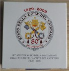 VATICANO - 2009 - 10 Euro “80° anniv. della fondazione dello Stato della Città del Vaticato” Con scatola e certificato/i Proof