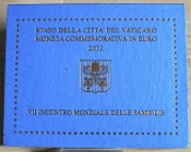 VATICANO - 2012 - 2 Euro “VII Incontro mondiale delle famiglie” In confezione FDC
