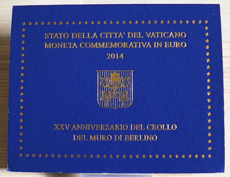 VATICANO - 2014 - 2 Euro “XXV Anniversario del crollo del muro di Berlino In con...