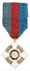Collezione Santa Margherita
Repubblica Italiana
Ordine Militare d'Italia - Croce da Cavaliere (dal 1947) - Argento dorato e smalti, nastro originale...