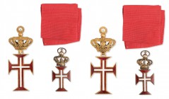 Collezione Santa Margherita
Vaticano
Ordine supremo del Cristo - Croce da Cavaliere tipo III databile a prima del 1905 - Argento dorato e smalti, co...