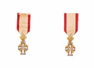 Collezione Santa Margherita
Europa - Danimarca
Ordine del Dannebrog - Croce da Cavaliere - Periodo di Federico VIII (1906-1912) - Oro e smalti, due ...