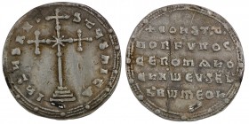 Byzantine Emipre. Constantine VII Porphyrogenitus, with Romanus II, 913-959. AR Miliaresion (22mm, 2.85g, 12h). Constantinople miny. Struck 945-959. +...