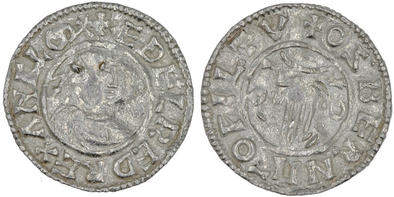 England. Aethelred II. 978-1016. AR Penny (20mm, 1.72 g, 3h). First Hand type (B...