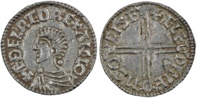 England. Aethelred II. 978-1016. AR Penny (20mm, 1.70 g, 12h). Long Cross type (BMC IVa, Hild. D). Chichester mint; moneyer Ælfwine. Struck circa 997-...