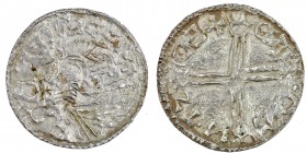 Scandinavia. AR Penning (20mm, 1.59g, 4h). Imitation of Aethelred II long cross type. Uncertain mint in Scandinavia. Struck after 1000. ∃Яꓷᓄ⅃∃ꓷ∃+ (“ÆT...