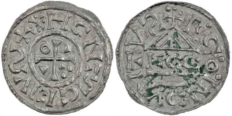 Germany. Duchy of Bavaria. Heinrich IV (II) 1002-1009. AR Denar (19mm, 1.02g). R...