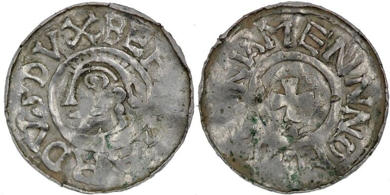 Germany. Duchy of Saxony. Bernhard I 973-1011. AR Denar (18mm, 1.06g). Bardowick...