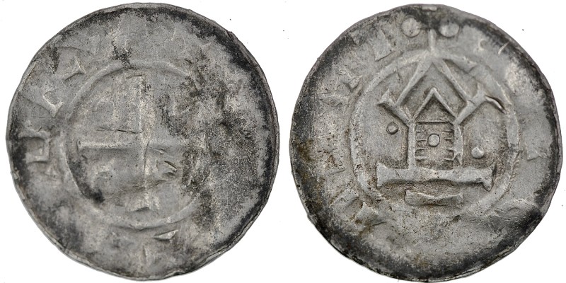 Germany. Lower Saxony. Otto III 983-1002. AR Denar (18mm, 1.47g). Goslar mint (?...