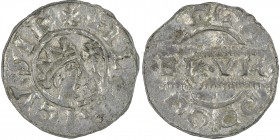 The Netherlands. Friesland. Bruno III 1038-1057. AR Denar (17mm, 0.67g). Dokkum mint. +HE[IN]RICVSIE, crowned head right, cross-tipped scepter before ...