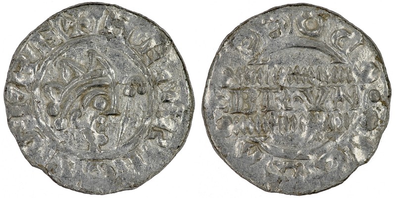 The Netherlands. Friesland. Bruno III 1038-1057. AR Denar (17mm, 0.48g). Dokkum ...