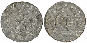 The Netherlands. Utrecht. Bishops of Utrecht. Bernold (?) 1040-1054. AR Denar (17mm 0.70g). Stavoren mint(?). +[…]BERTPISES, bishop facing with scepte...
