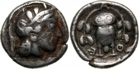 Greece, Attica, Hemidrachm c. 454-404 BC, Athens Weight 2,04 g, 12,5 mm.
 Waga 2,04 g, 12,5 mm.
Reference: Kroll 12
Grade: VF/VF+