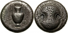 Greece, Boeotia, Thebes, Stater circa 425-400 BC Weight 10,08 g, 19 mm.
 Waga 10,08 g, 19 mm. 
Grade: VF