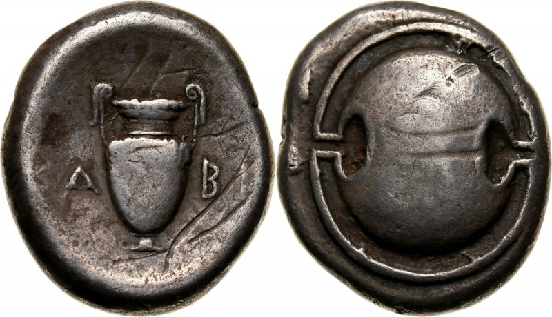 Greece, Boeotia, Thebes, Stater circa 368-364 BC, magistrate Kabi Weight 11,72 g...