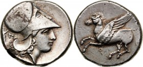 Greece, Corinth, Stater 375-300 BC Weight 8,51 g, 19 mm.
 Waga 8,51 g, 19 mm.
Reference: BCD Corinth 125
Grade: VF+